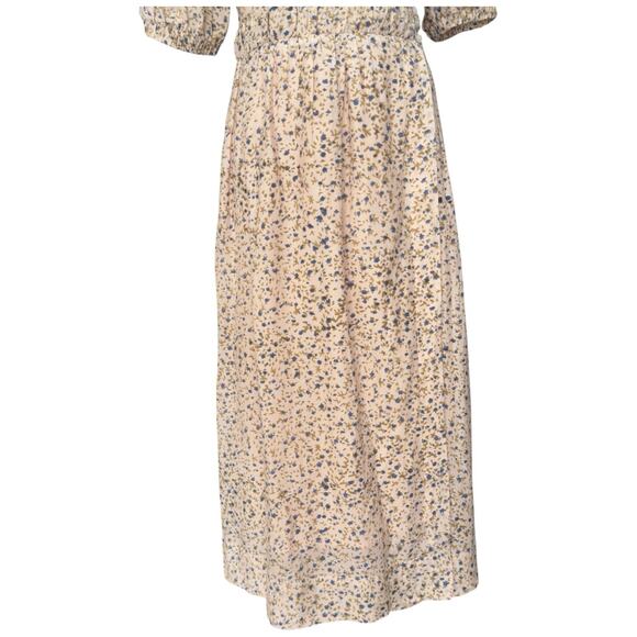 Mirth Krabi Crossover Cotton Silk Blend Dress in Champagne Size XS - Picture 5 of 16